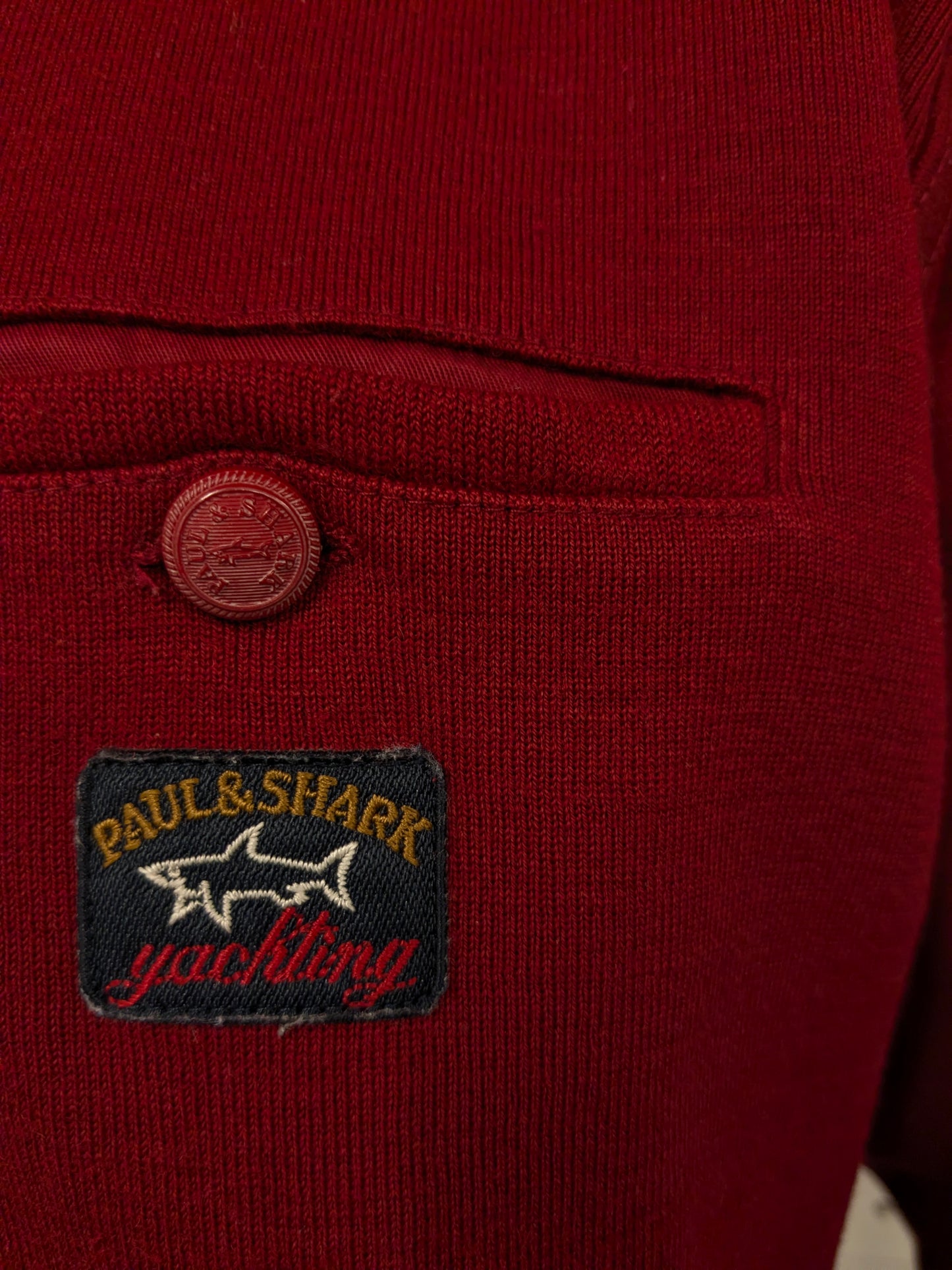 Paul & Shark polo trui. Donker Rood gekleurd. Maat XL.