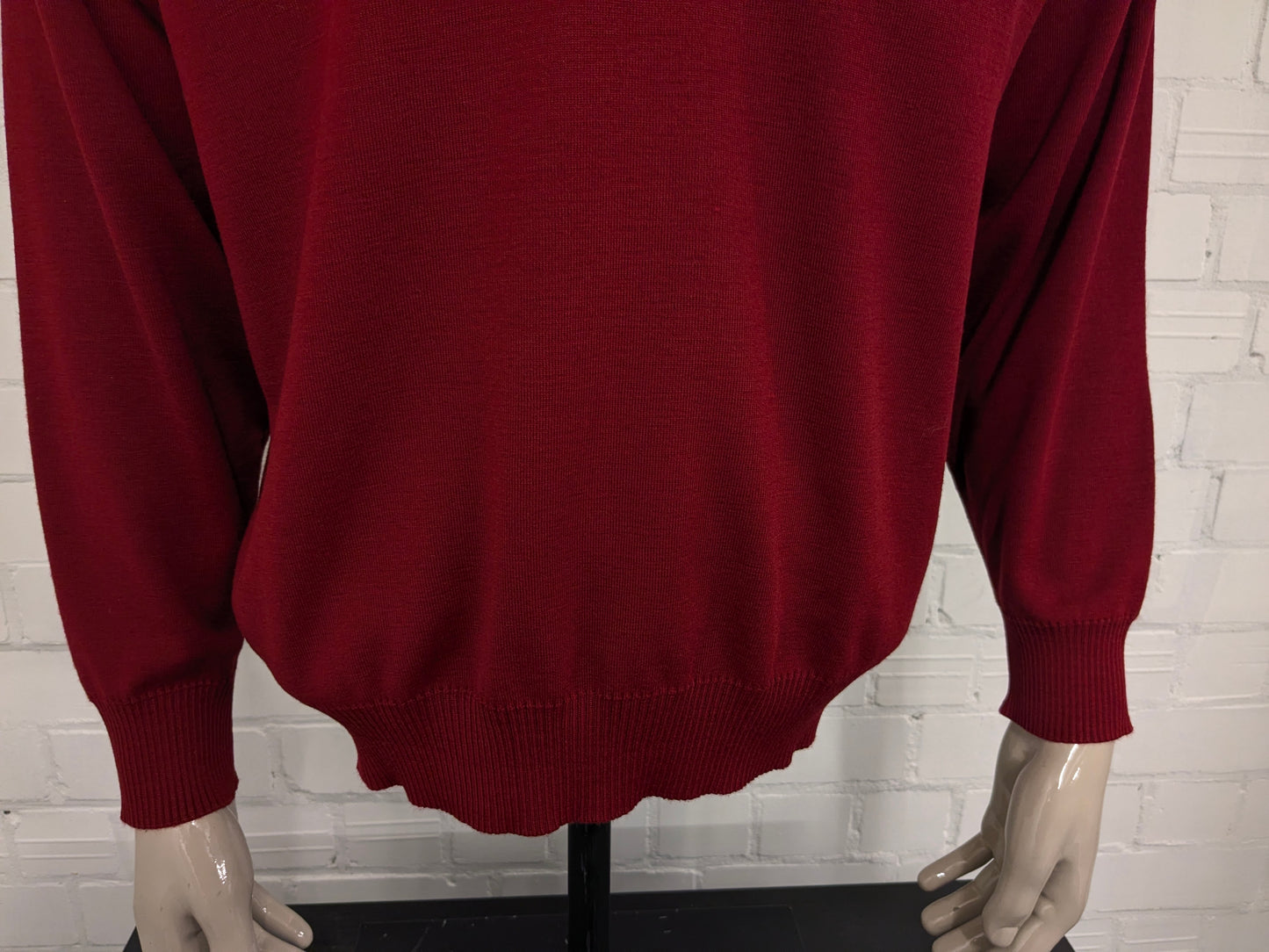 Paul & Shark polo trui. Donker Rood gekleurd. Maat XL.