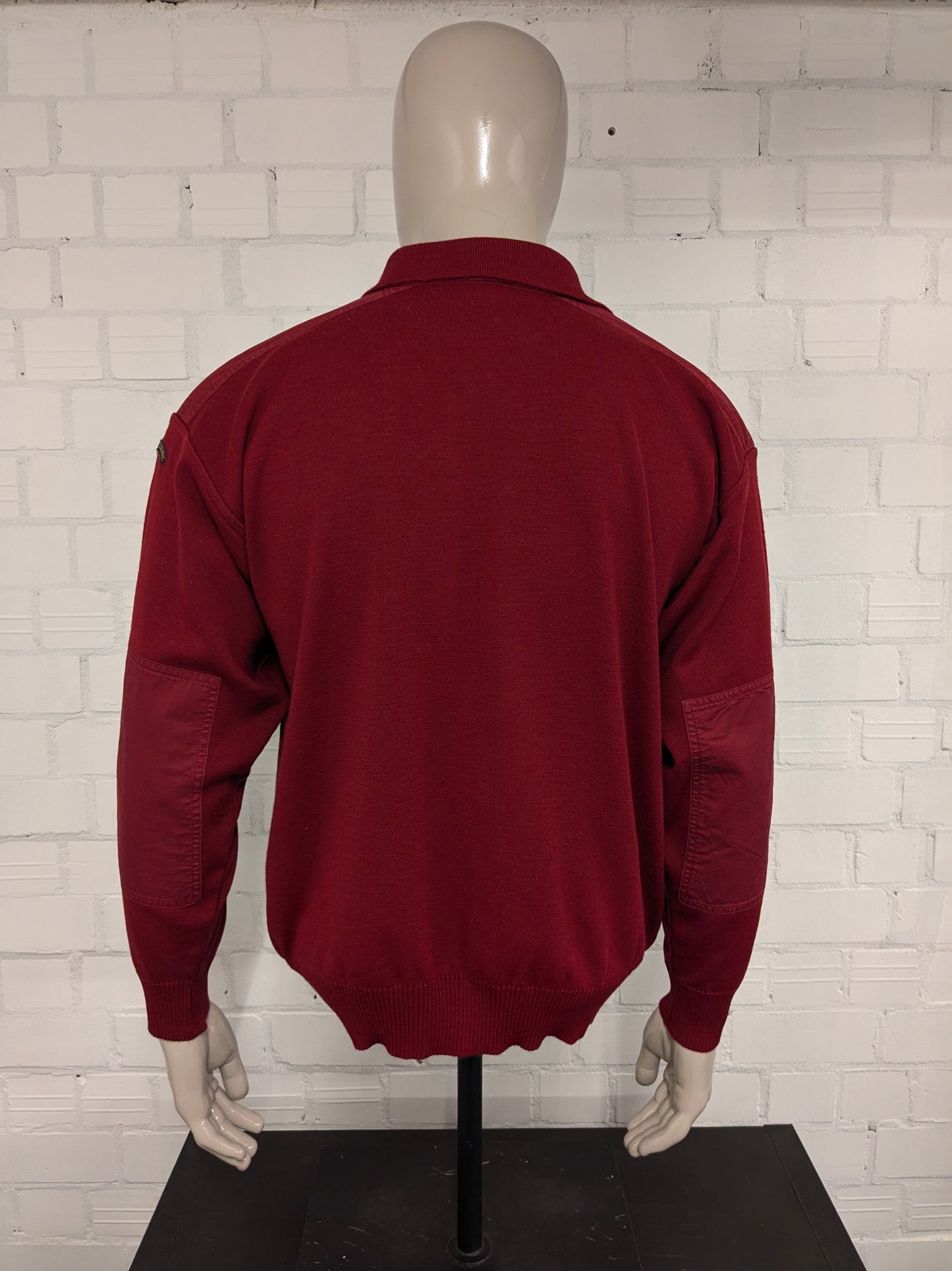 Paul & Shark polo trui. Donker Rood gekleurd. Maat XL.