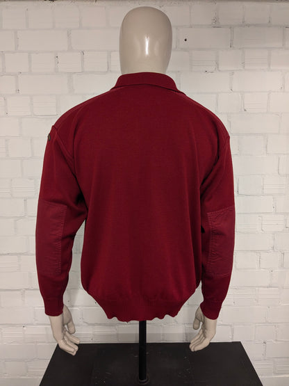 Paul & Shark polo trui. Donker Rood gekleurd. Maat XL.