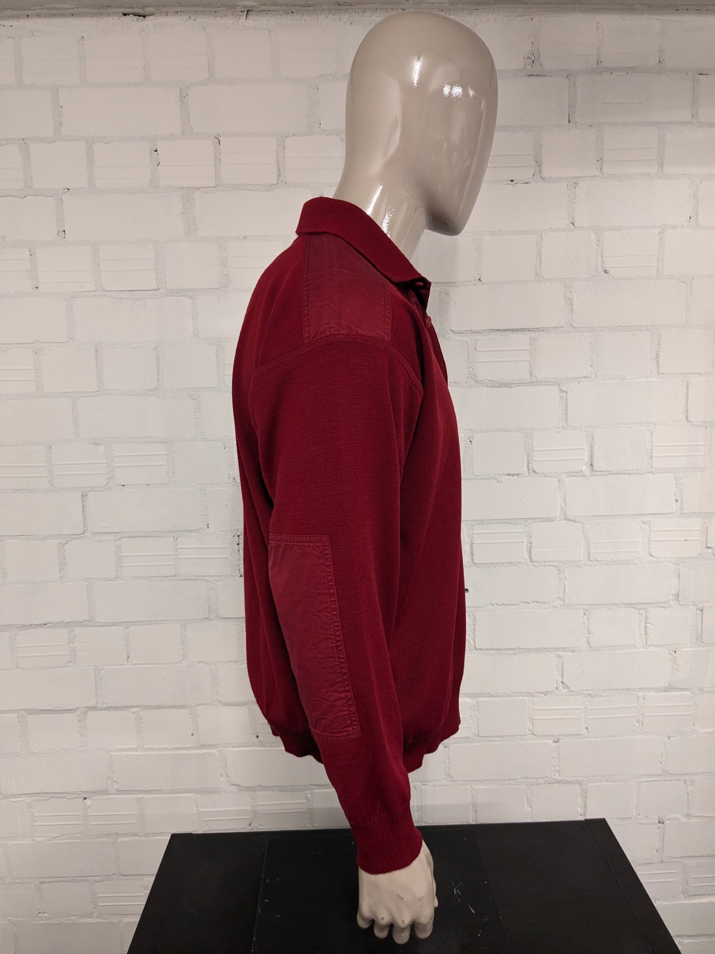 Paul & Shark polo trui. Donker Rood gekleurd. Maat XL.