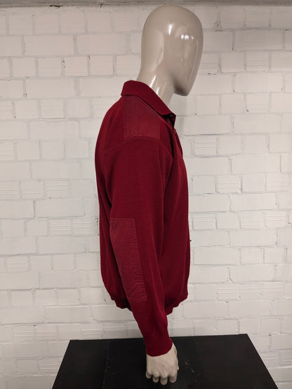 Paul & Shark polo trui. Donker Rood gekleurd. Maat XL.