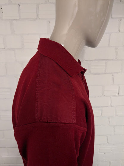 Paul & Shark polo trui. Donker Rood gekleurd. Maat XL.