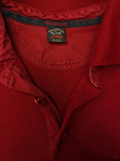Paul & Shark polo trui. Donker Rood gekleurd. Maat XL.
