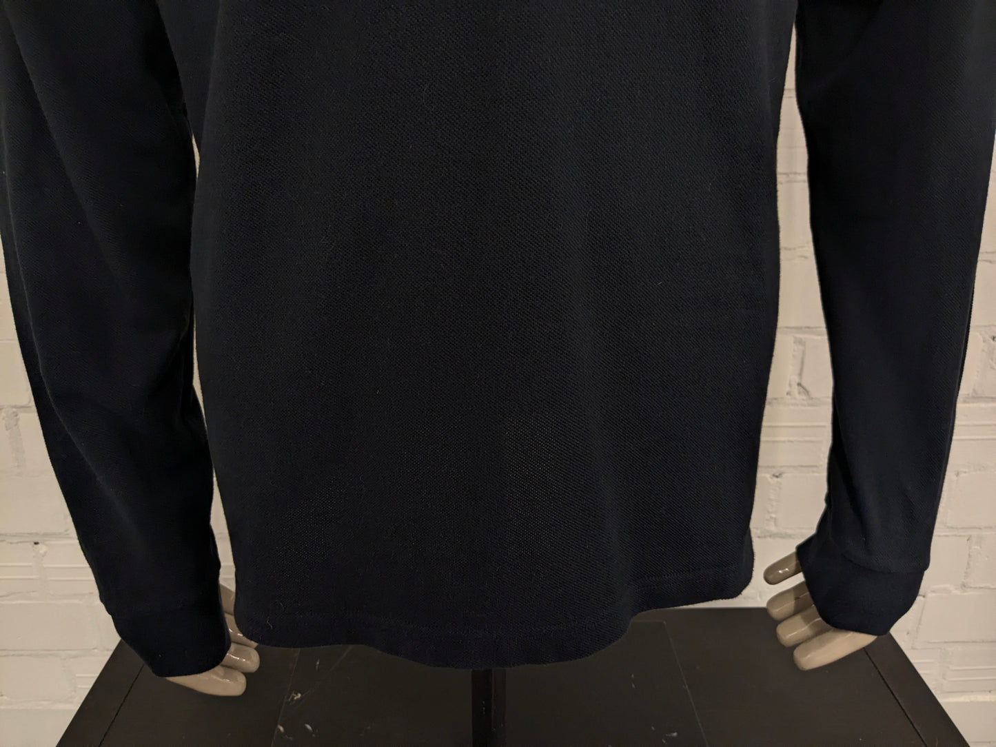 Burberry polo trui. Donker Blauw gekleurd. Maat XL. slim fit.