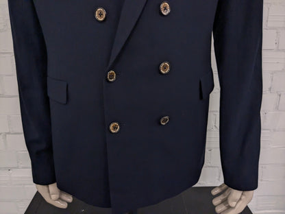 Hans Ubbink double breasted colbert. Donker Blauw gekleurd. Maat 54 / L.