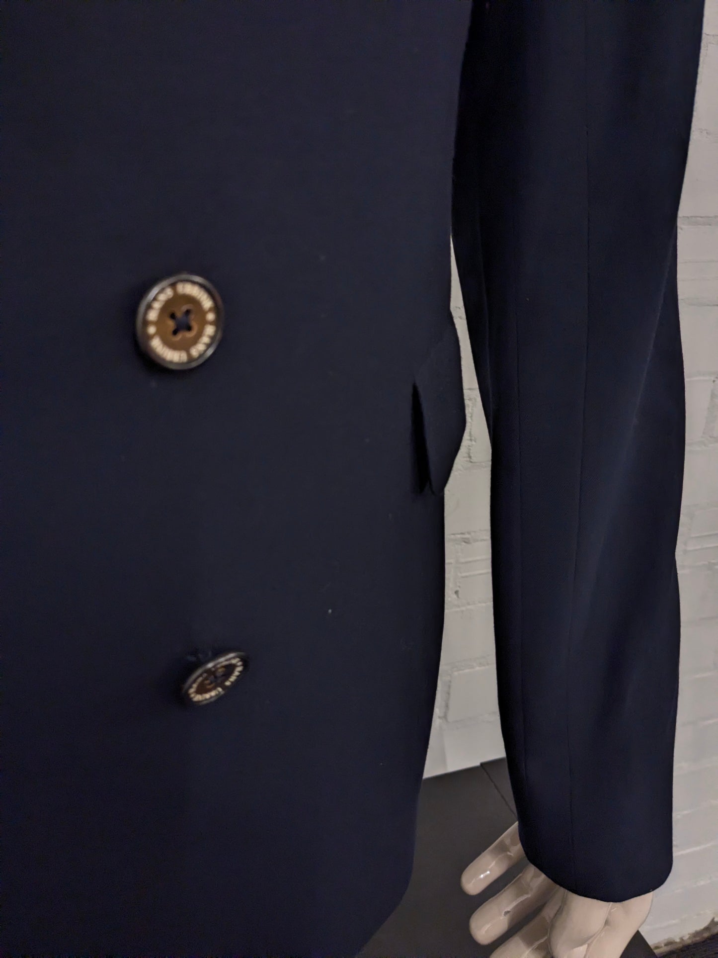 Hans Ubbink double breasted colbert. Donker Blauw gekleurd. Maat 54 / L.