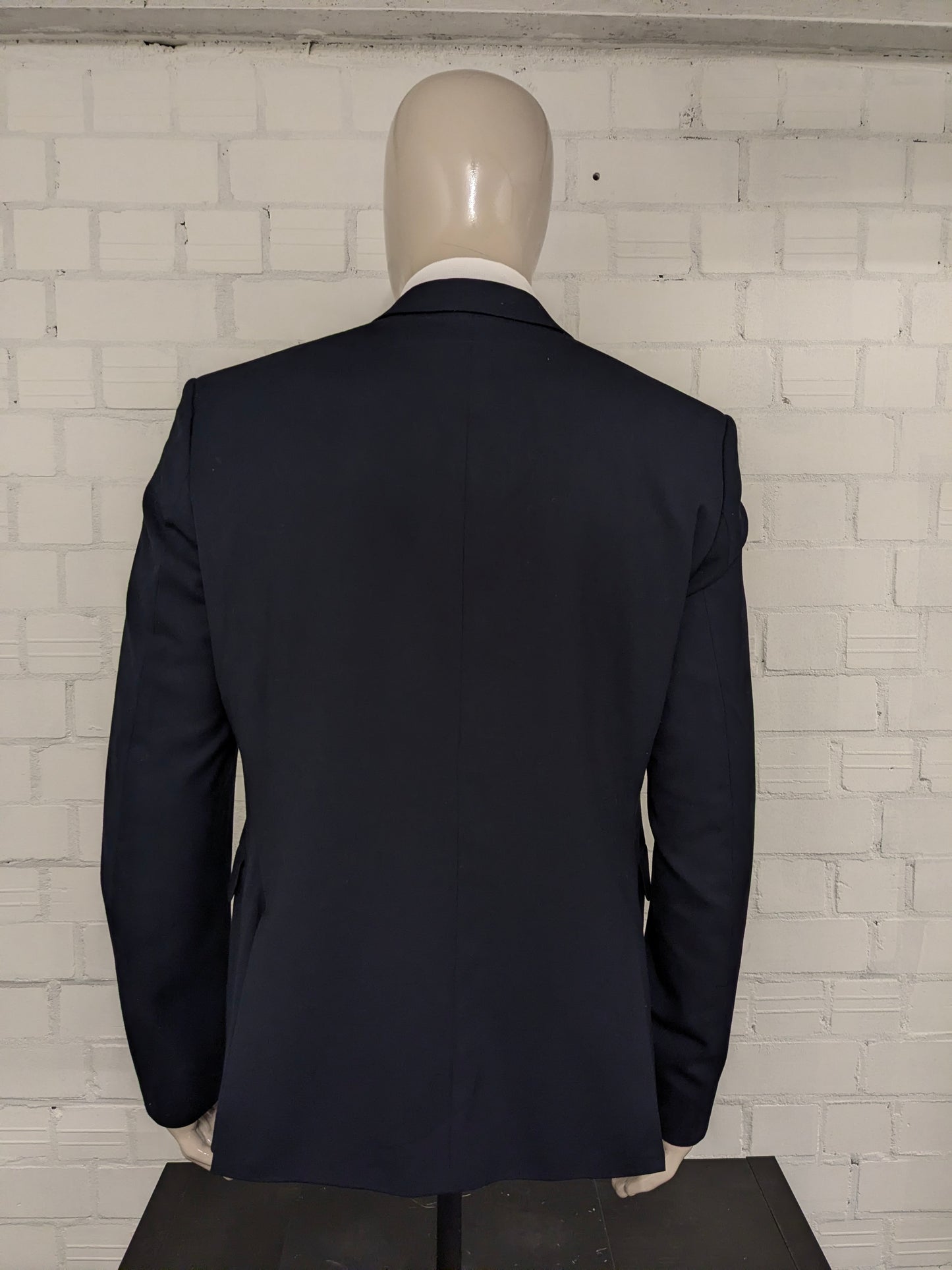 Hans Ubbink double breasted colbert. Donker Blauw gekleurd. Maat 54 / L.