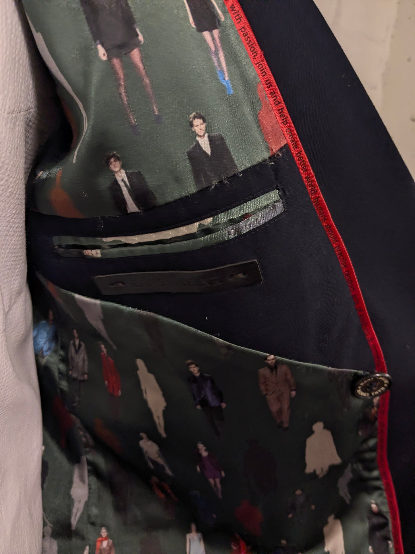 Hans Ubbink double breasted colbert. Donker Blauw gekleurd. Maat 54 / L.