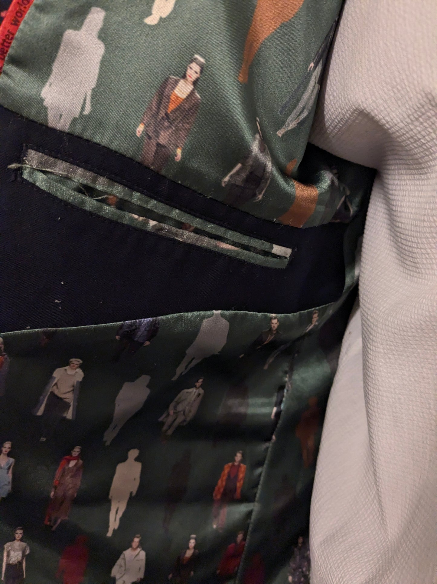 Hans Ubbink double breasted colbert. Donker Blauw gekleurd. Maat 54 / L.