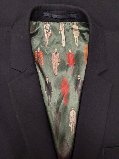 Hans Ubbink double breasted colbert. Donker Blauw gekleurd. Maat 54 / L.