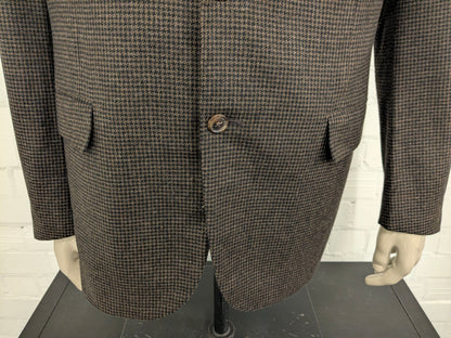 Corneliani Cashmere / Wollen colbert. Bruin motief. Maat 52 / L.