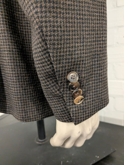 Corneliani Cashmere / Wollen colbert. Bruin motief. Maat 52 / L.