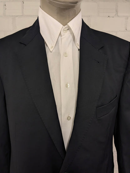 Vintage Burberry Wollen colbert. Donker Blauw met goudkleurige mooie knopen. Maat 27 (54/L).