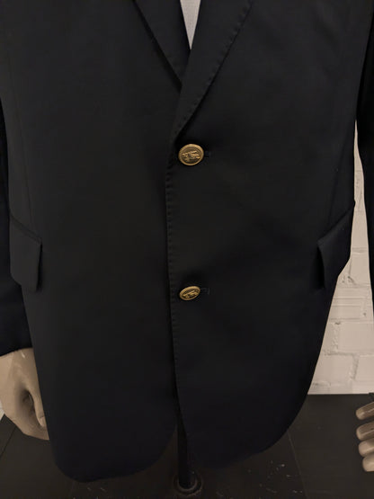 Vintage Burberry Wollen colbert. Donker Blauw met goudkleurige mooie knopen. Maat 27 (54/L).