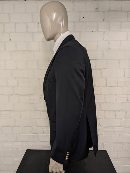 Vintage Burberry Wollen colbert. Donker Blauw met goudkleurige mooie knopen. Maat 27 (54/L).