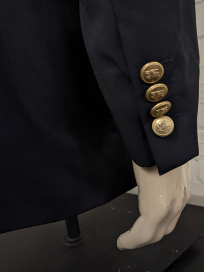 Vintage Burberry Wollen colbert. Donker Blauw met goudkleurige mooie knopen. Maat 27 (54/L).