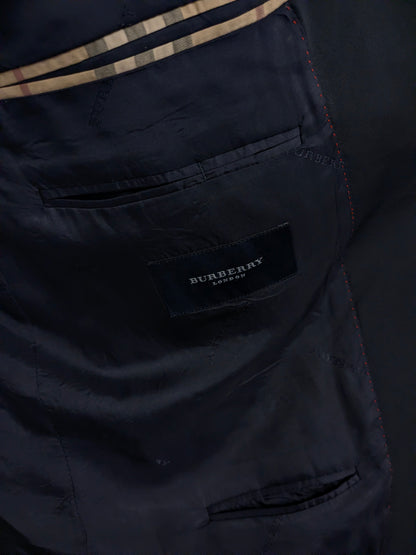 Vintage Burberry Wollen colbert. Donker Blauw met goudkleurige mooie knopen. Maat 27 (54/L).