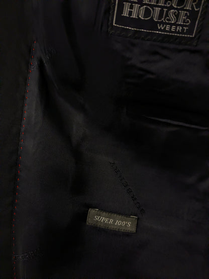 Vintage Burberry Wollen colbert. Donker Blauw met goudkleurige mooie knopen. Maat 27 (54/L).