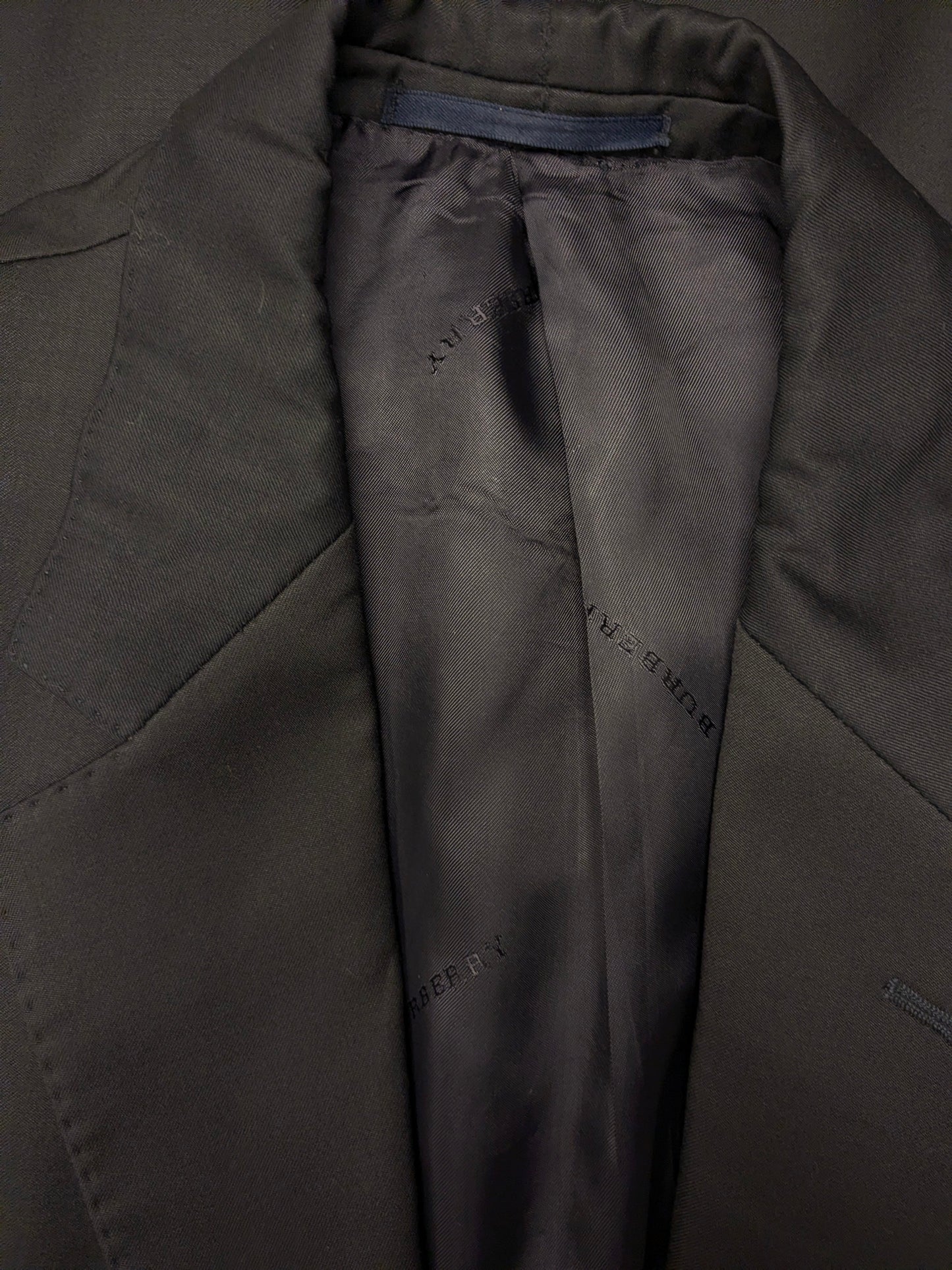 Vintage Burberry Wollen colbert. Donker Blauw met goudkleurige mooie knopen. Maat 27 (54/L).