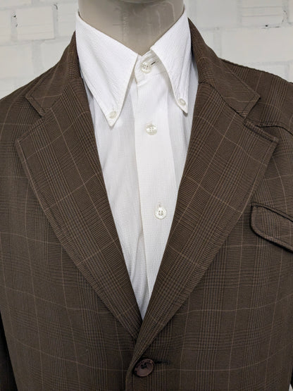 Casual Billabong colbert. Bruin geruit met kleur accenten linker mouw. Maat L.