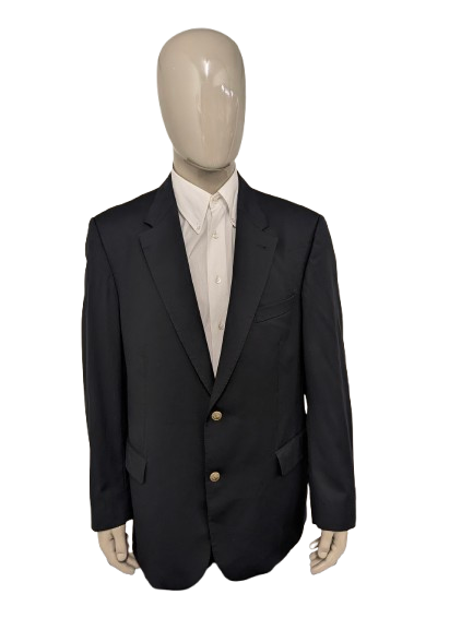 Vintage Burberry Wollen colbert. Super 100's. Zwart gekleurd. Maat 56 / XL.