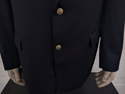 Vintage Burberry Wollen colbert. Super 100's. Zwart gekleurd. Maat 56 / XL.