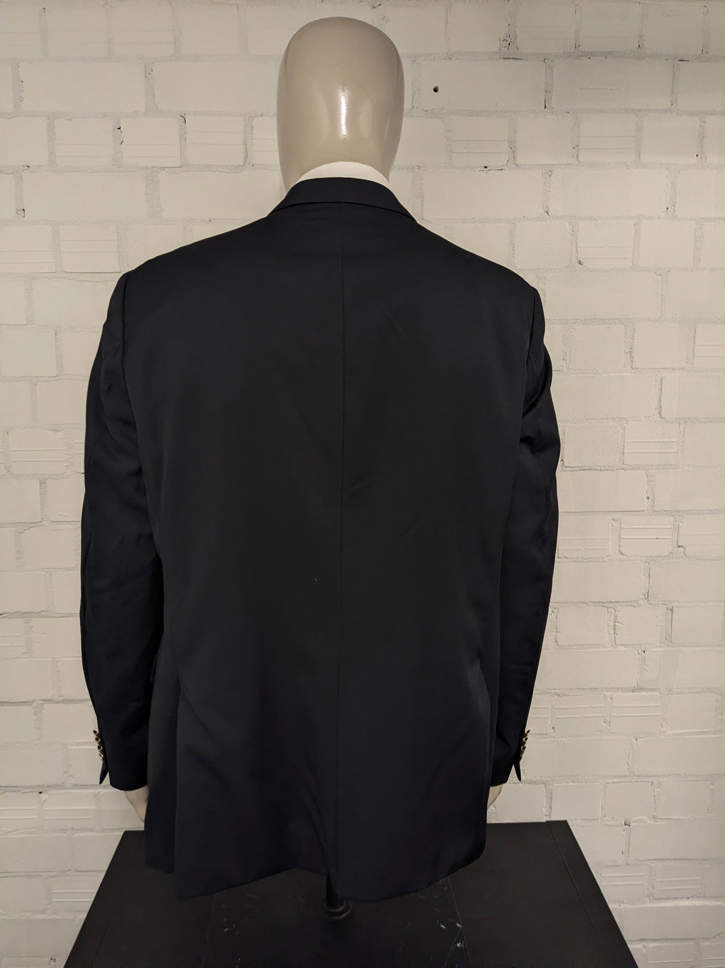 Vintage Burberry Wollen colbert. Super 100's. Zwart gekleurd. Maat 56 / XL.