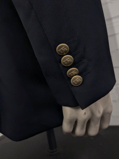 Vintage Burberry Wollen colbert. Super 100's. Zwart gekleurd. Maat 56 / XL.