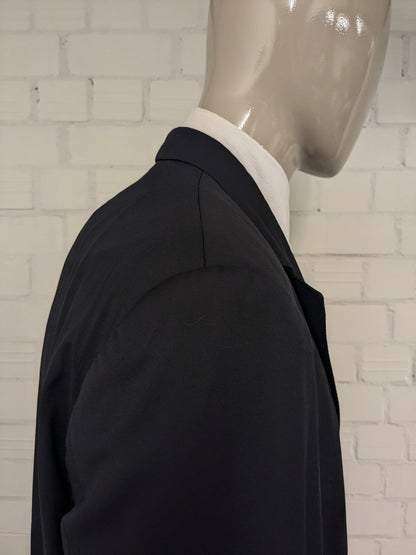 Vintage Burberry Wollen colbert. Super 100's. Zwart gekleurd. Maat 56 / XL.