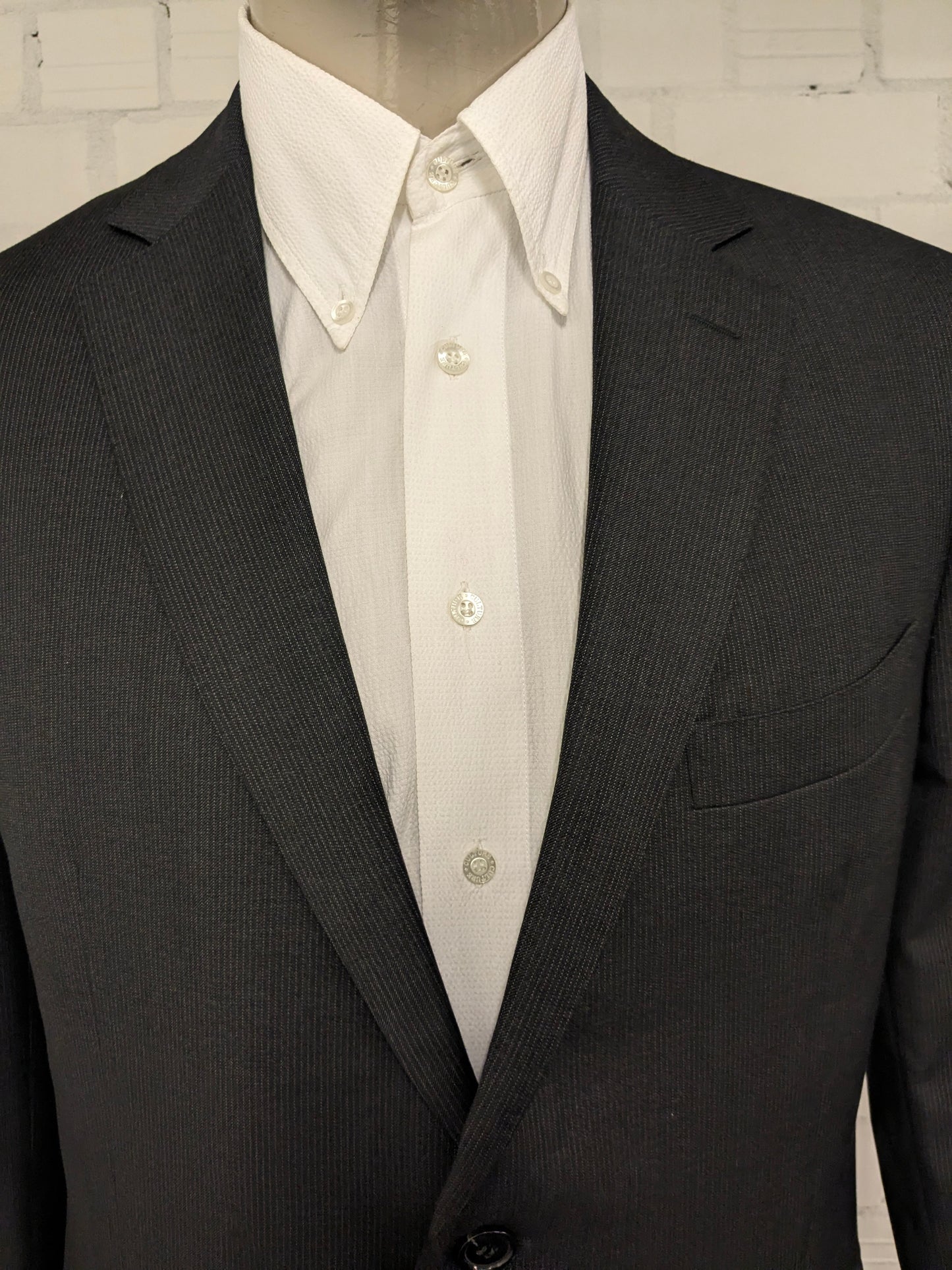 Suit Supply Wollen colbert. Grijs gestreept. Super 110's. Maat 28 (56 / XL).