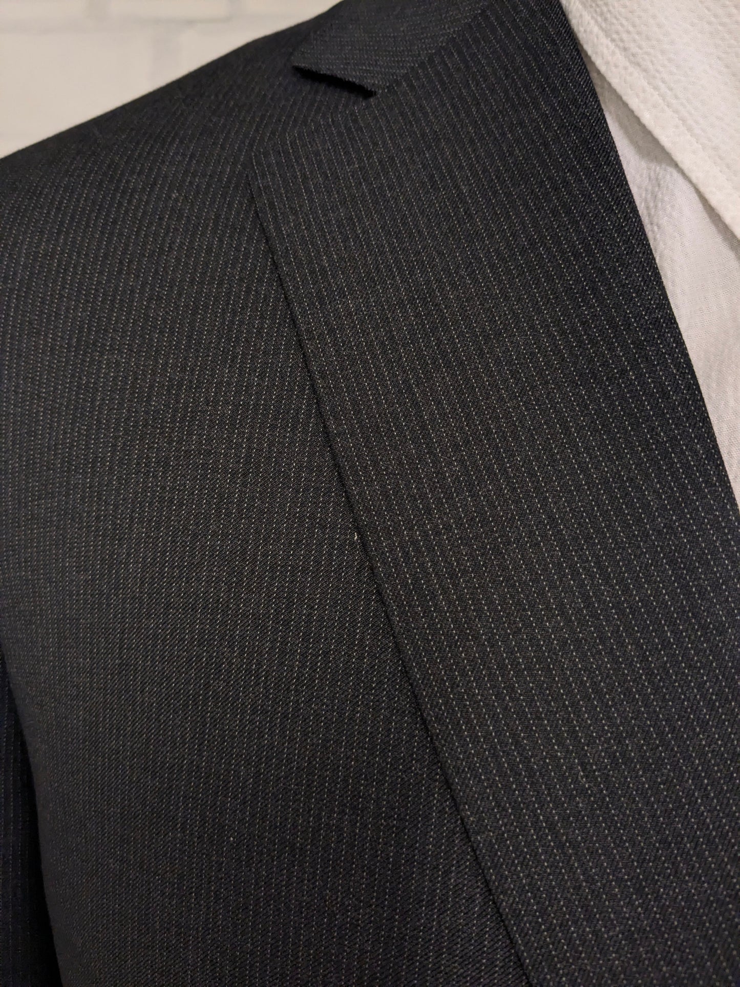 Suit Supply Wollen colbert. Grijs gestreept. Super 110's. Maat 28 (56 / XL).