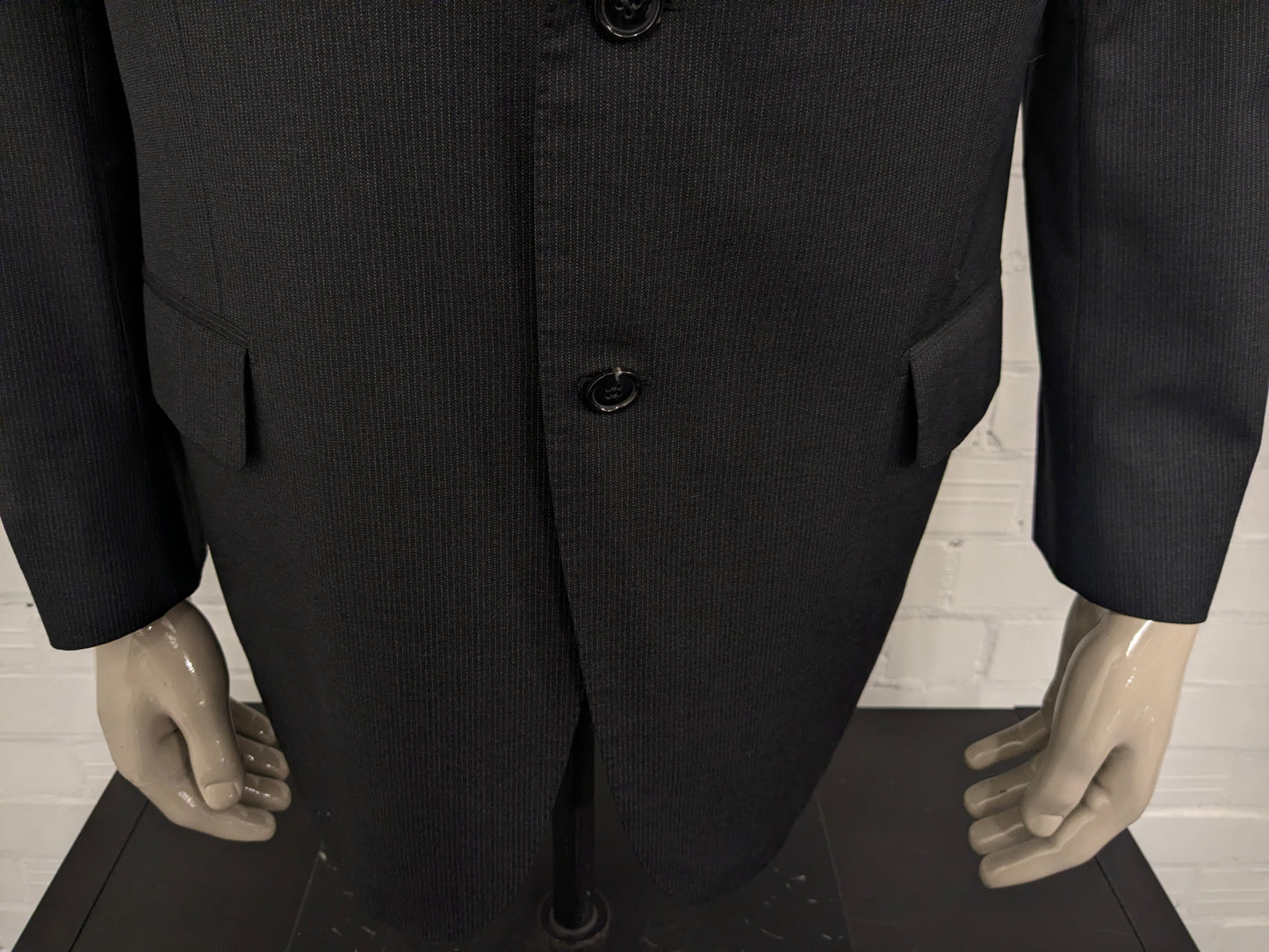 Suit Supply Wollen colbert. Grijs gestreept. Super 110's. Maat 28 (56 / XL).