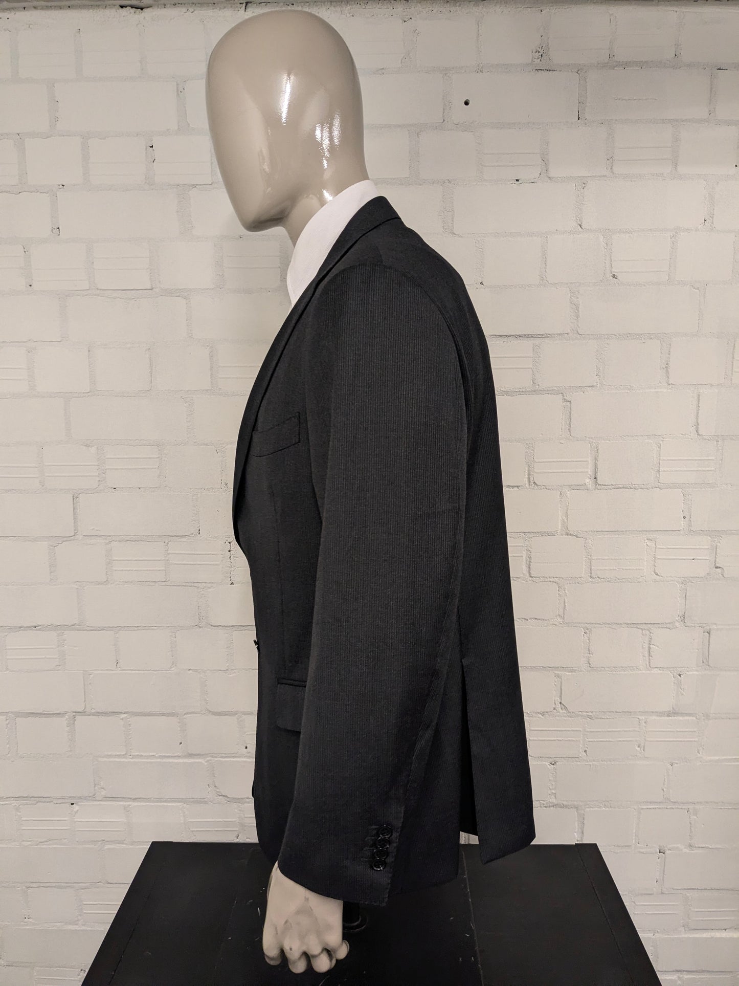 Suit Supply Wollen colbert. Grijs gestreept. Super 110's. Maat 28 (56 / XL).