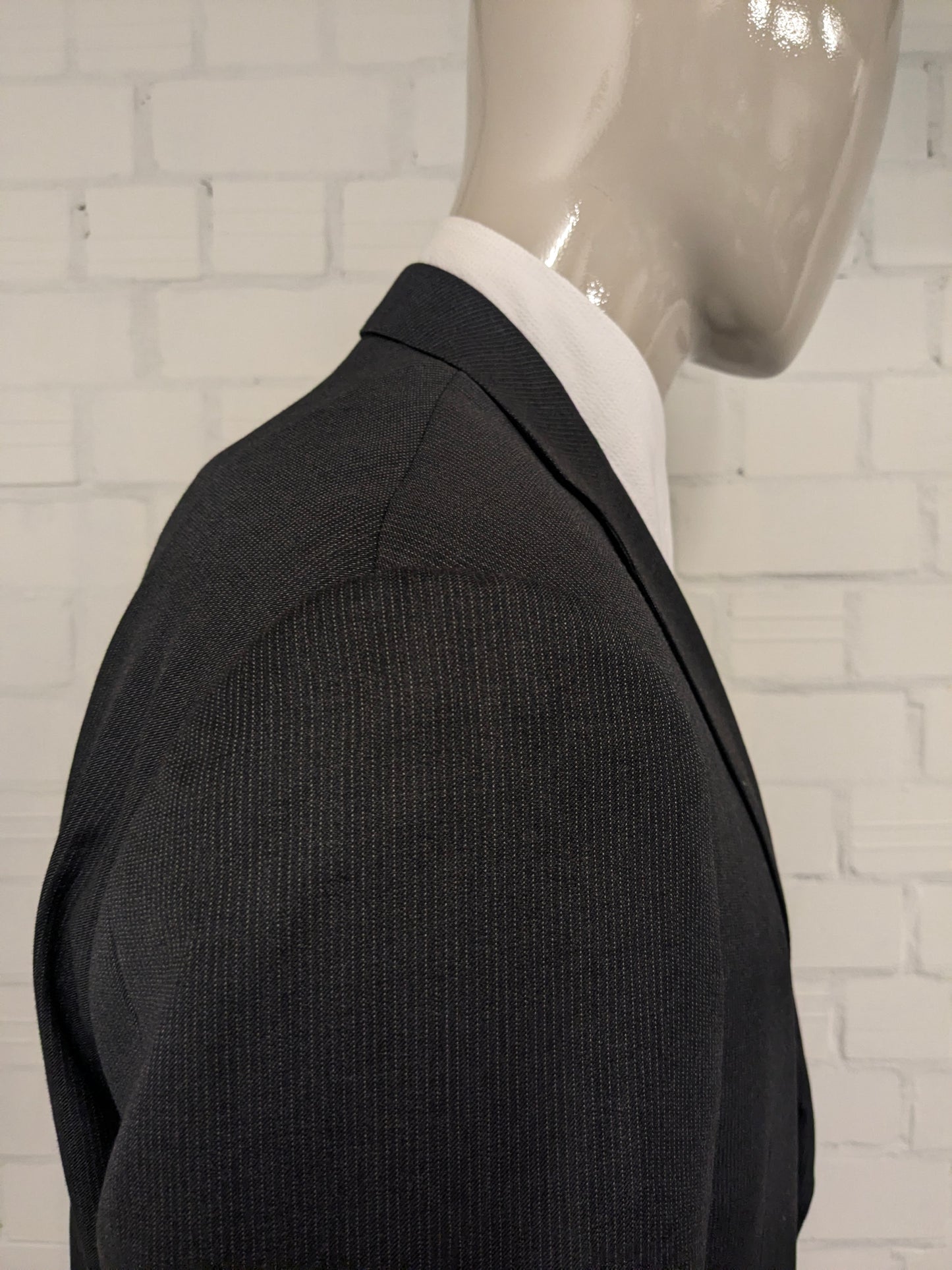 Suit Supply Wollen colbert. Grijs gestreept. Super 110's. Maat 28 (56 / XL).