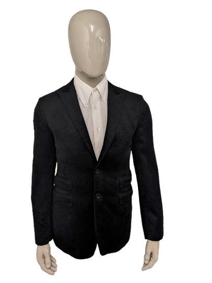 Hans Ubbink Velvet/ Fluweel look colbert. Zwart gekleurd. Maat 50 / M.