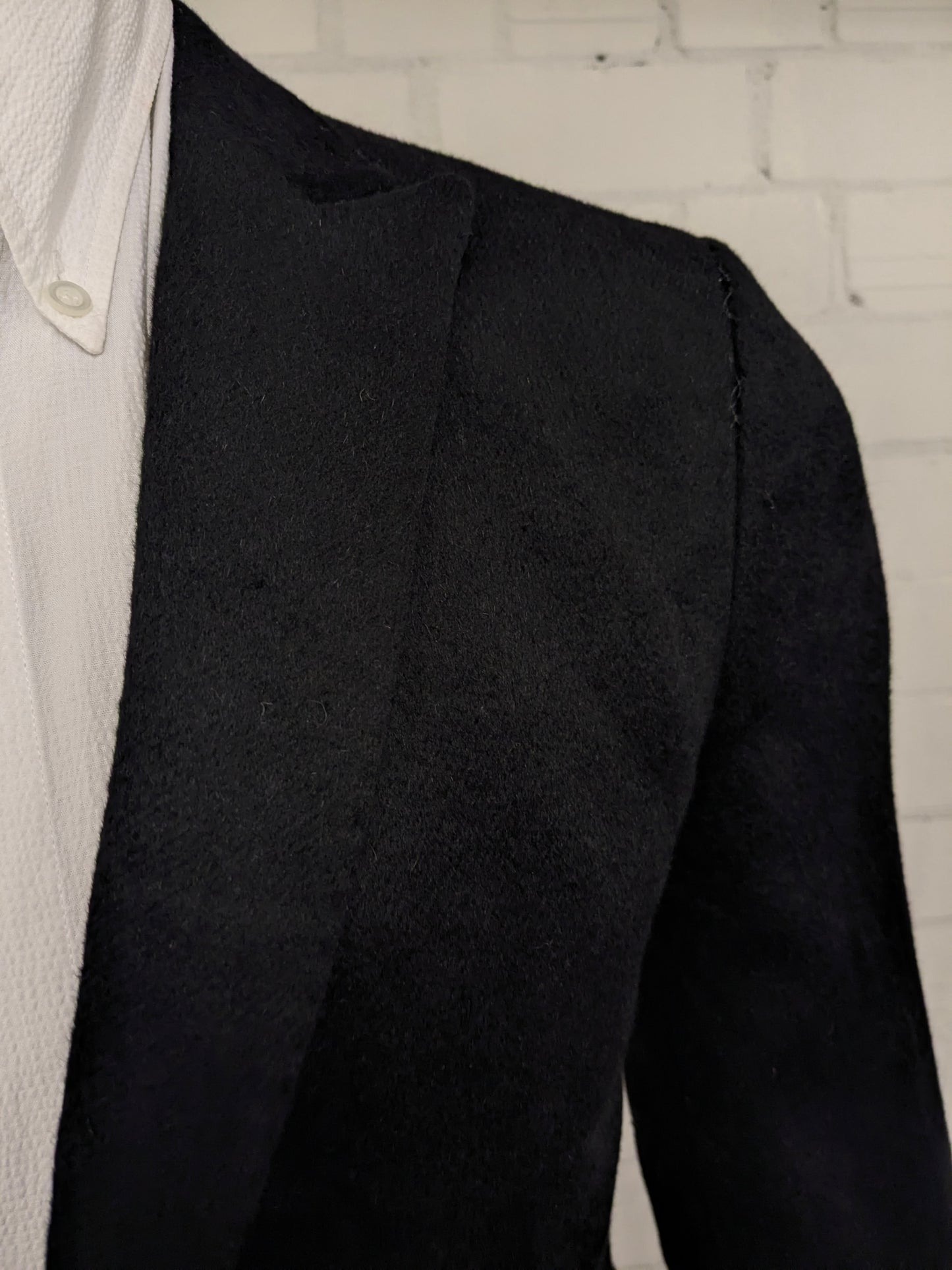 Hans Ubbink Velvet/ Fluweel look colbert. Zwart gekleurd. Maat 50 / M.