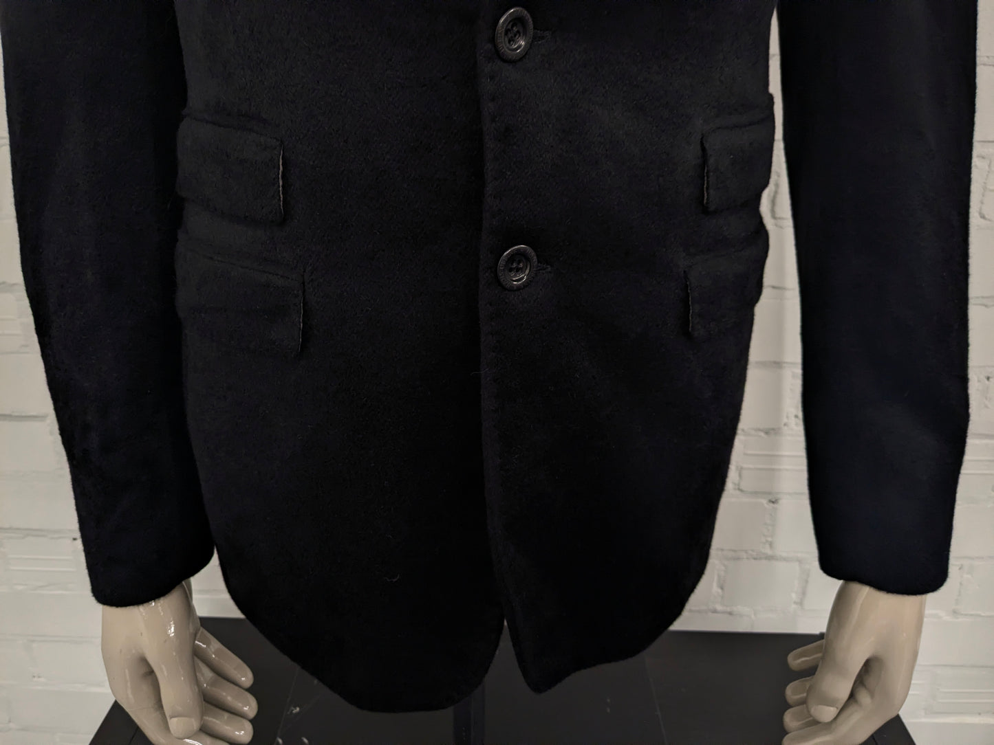 Hans Ubbink Velvet/ Fluweel look colbert. Zwart gekleurd. Maat 50 / M.