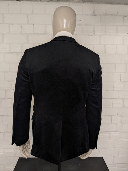 Hans Ubbink Velvet/ Fluweel look colbert. Zwart gekleurd. Maat 50 / M.