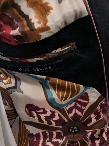 Hans Ubbink Velvet/ Fluweel look colbert. Zwart gekleurd. Maat 50 / M.