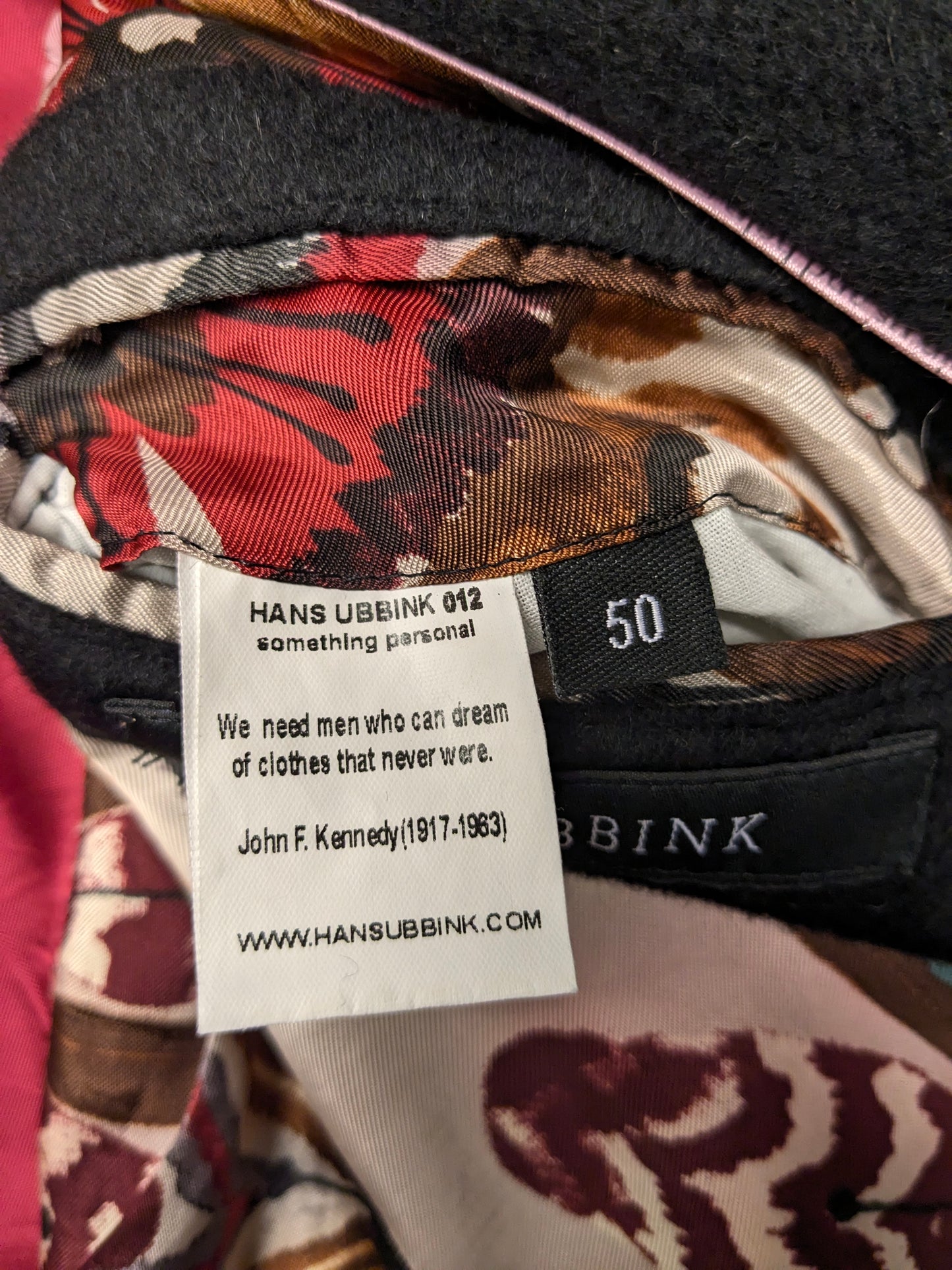 Hans Ubbink Velvet/ Fluweel look colbert. Zwart gekleurd. Maat 50 / M.