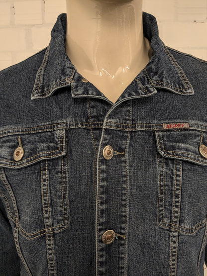 Vintage Birgrey Jeans - Jeansjacke. Dunkelblau gefärbt. Größe L.