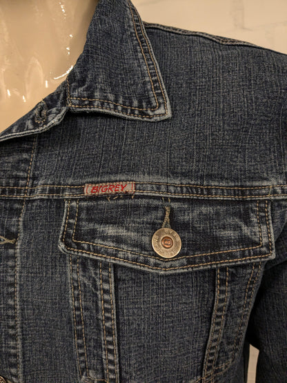 Vintage Birgrey Jeans - Jeansjacke. Dunkelblau gefärbt. Größe L.