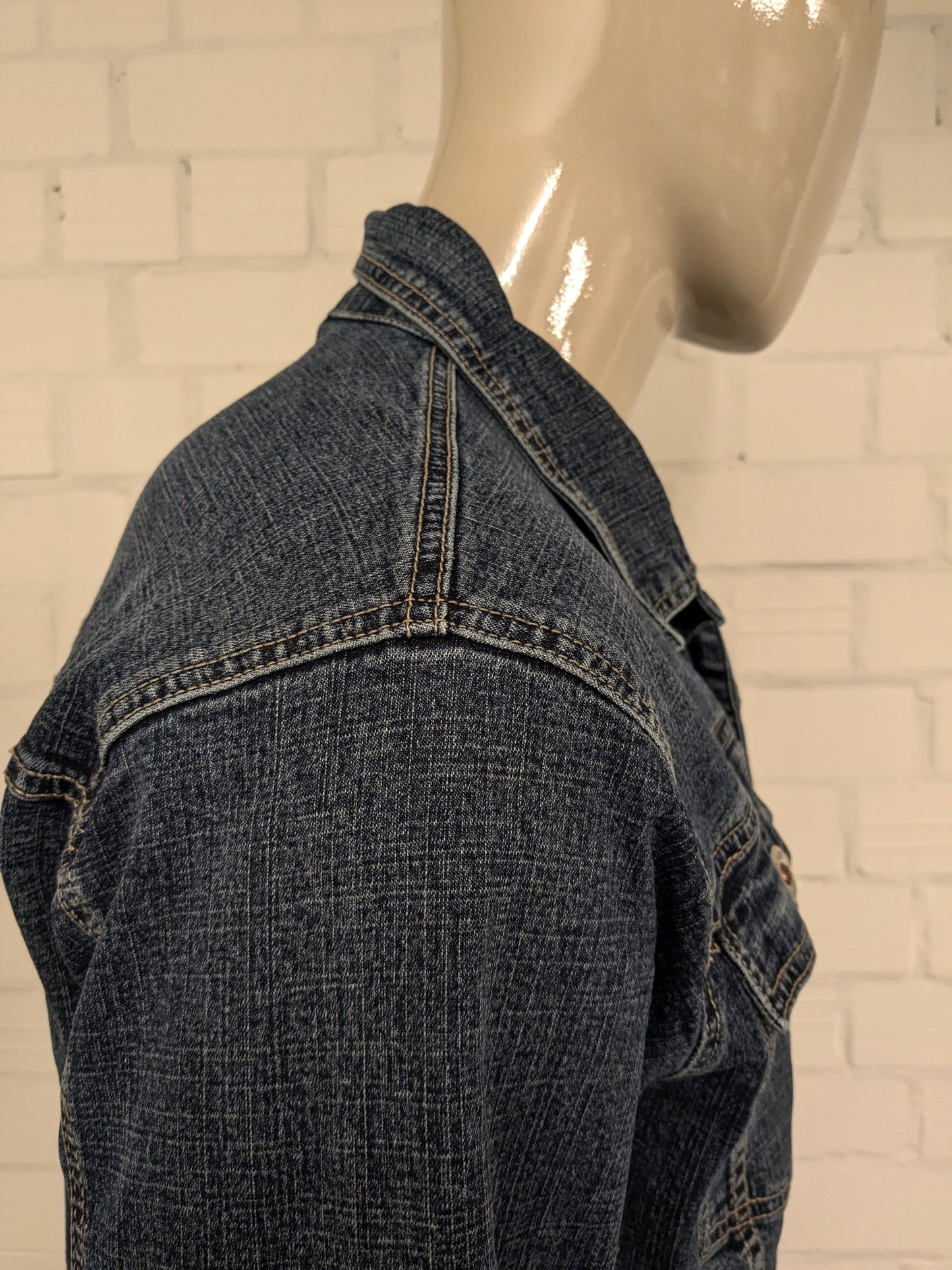 Vintage Birgrey Jeans - Jeansjacke. Dunkelblau gefärbt. Größe L.