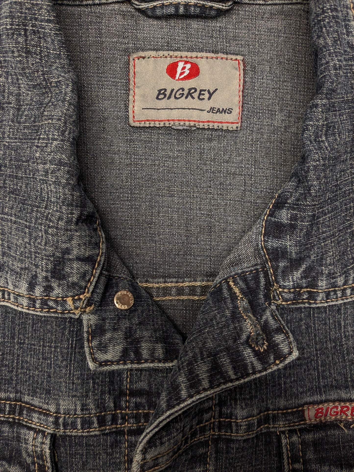 Vintage Birgrey Jeans - Jeansjacke. Dunkelblau gefärbt. Größe L.