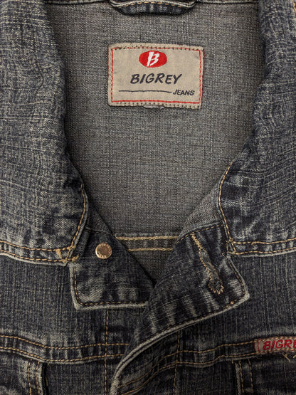 Vintage Birgrey Jeans - Jeansjacke. Dunkelblau gefärbt. Größe L.