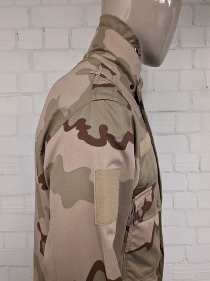 Leger / Army '98 jas / jack. Bruin Groene camouflage print. Maat L. zomer variant. geen voering.
