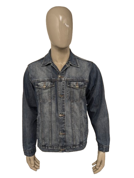 Vintage New Star jeans- spijker jack. Blauw gekleurd. Maat L.