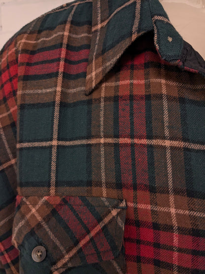 Harbor Bay gevoerd Flanellen overhemd. Rood Groen Bruin geruit. Maat 6XL.