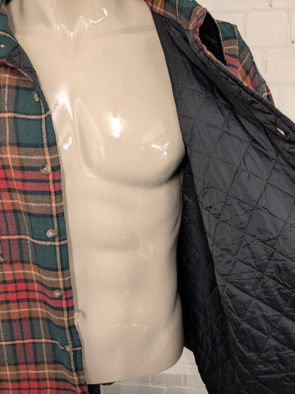 Harbor Bay gevoerd Flanellen overhemd. Rood Groen Bruin geruit. Maat 6XL.